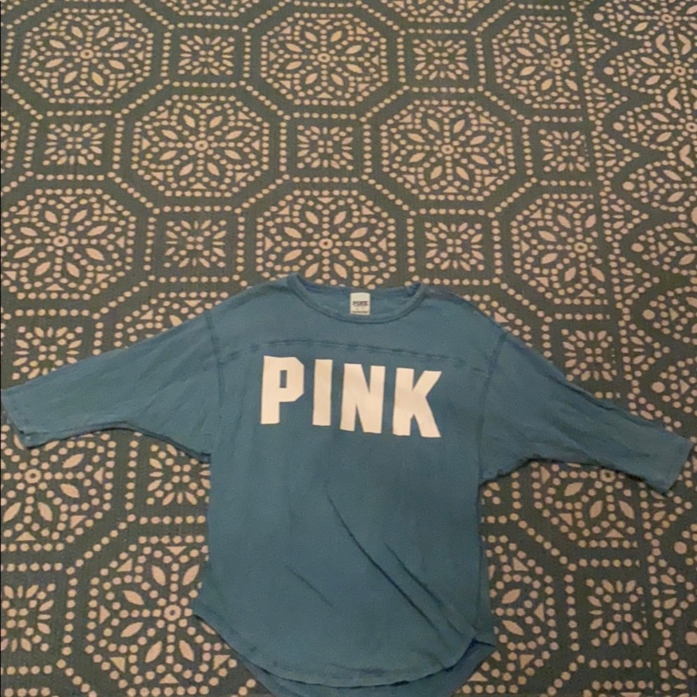 XS PINK quarter sleeve crewneck